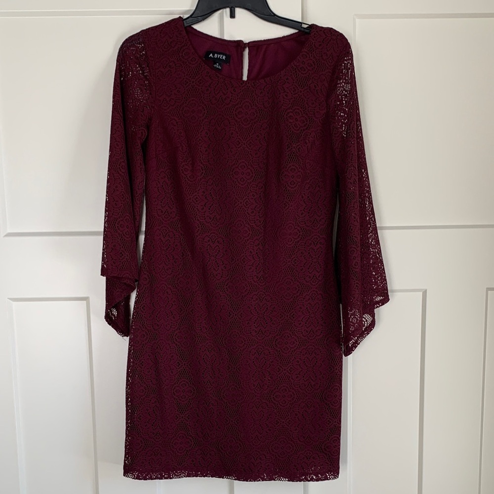 {A. Byer} NEW! Women's Burgundy Dress
